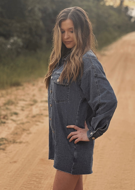 Denim Romper