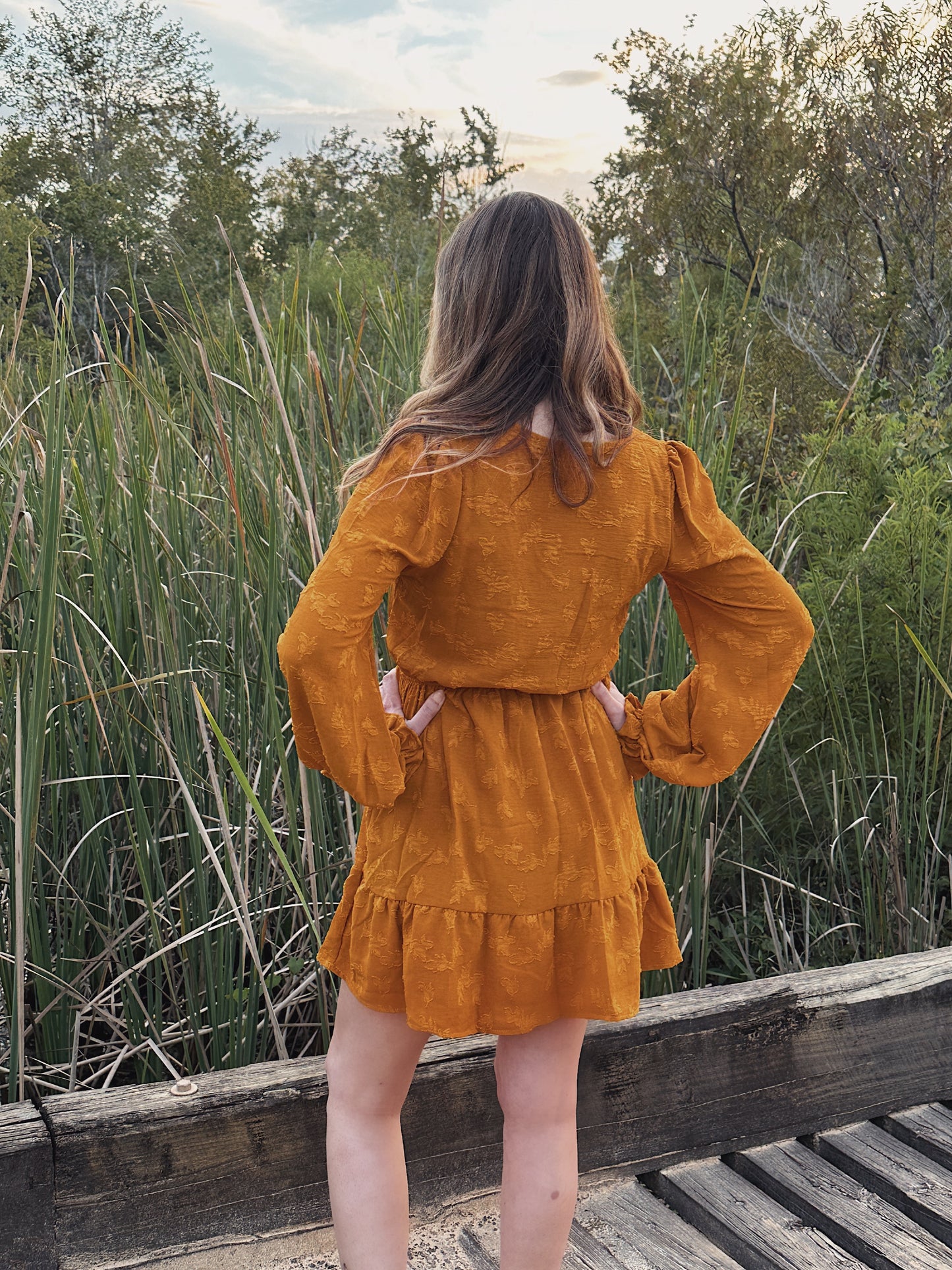 Mustard Mini Dress